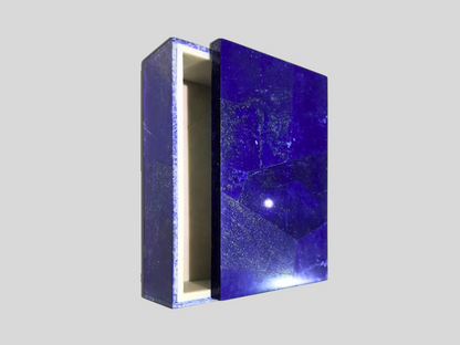 Handmade Marble Jewelry Box Cabinet Inlay Lapis Lazuli Marquetry Art
