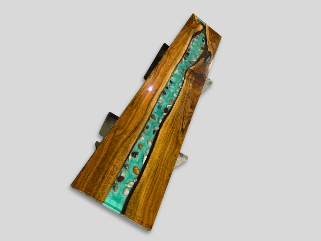 Epoxy Resin River Table, Customizable Restaurant Table Tops, Custom Live Edge Wooden Furniture