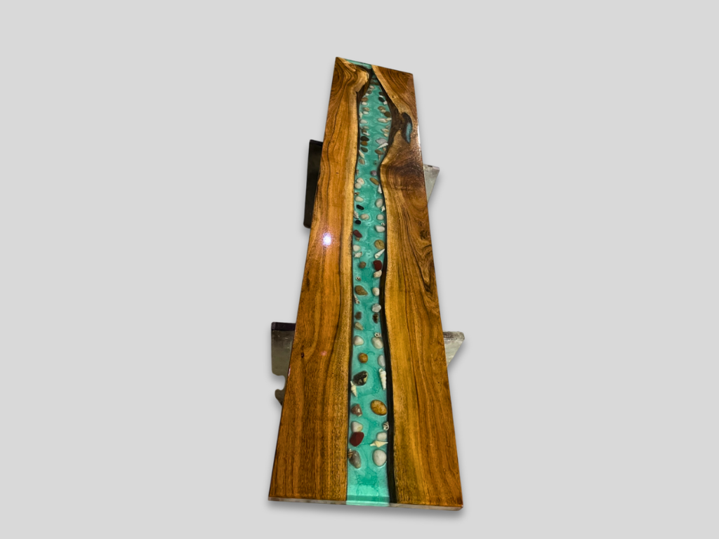 Epoxy Resin River Table, Customizable Restaurant Table Tops, Custom Live Edge Wooden Furniture