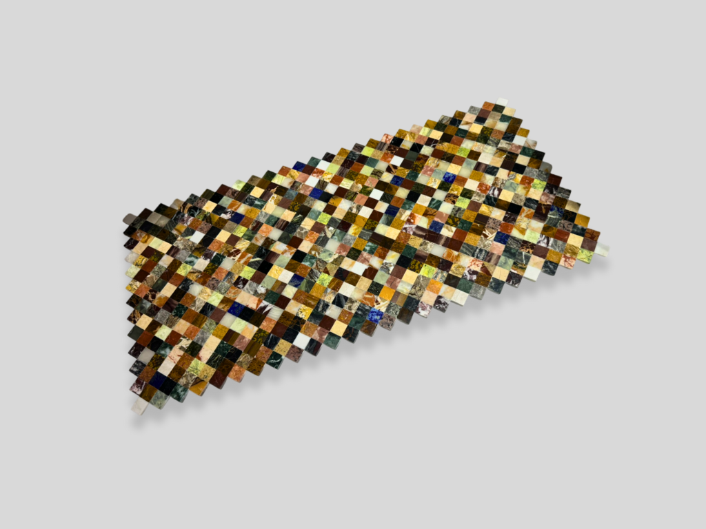 Rectangle Semi Precious Gemstone Top Mosaic Dining Table Patio Decor
