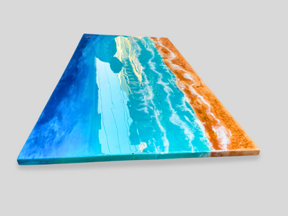 Handmade Epoxy Resin Ocean Beach Coffee Table Custom Order