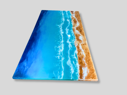 Handmade Epoxy Resin Ocean Beach Coffee Table Custom Order