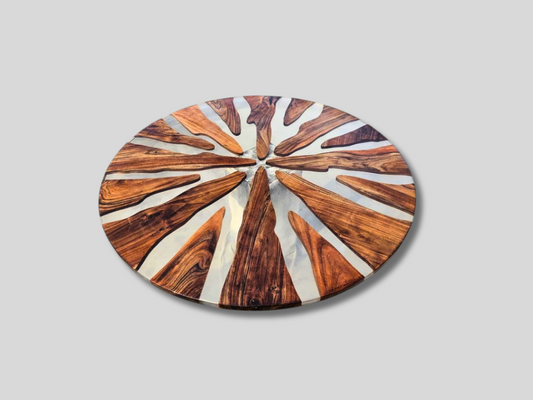Round Wood Epoxy Resin Table Top – Custom Sizes Available