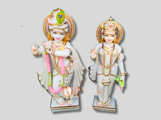 Marble Radha Krishna Statue Handmade Traditional Gift