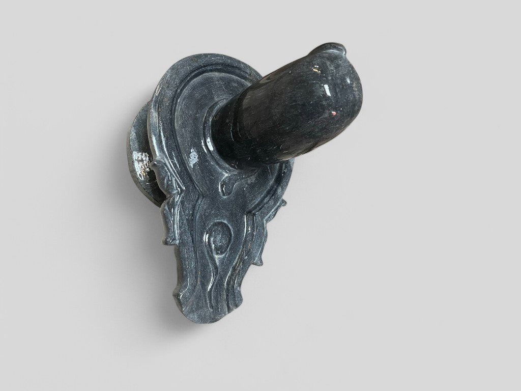 Black Marble Shiva Lingam for Home Temple Decorative