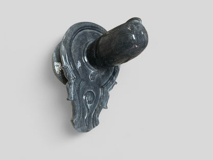 Black Marble Shiva Lingam for Home Temple Decorative