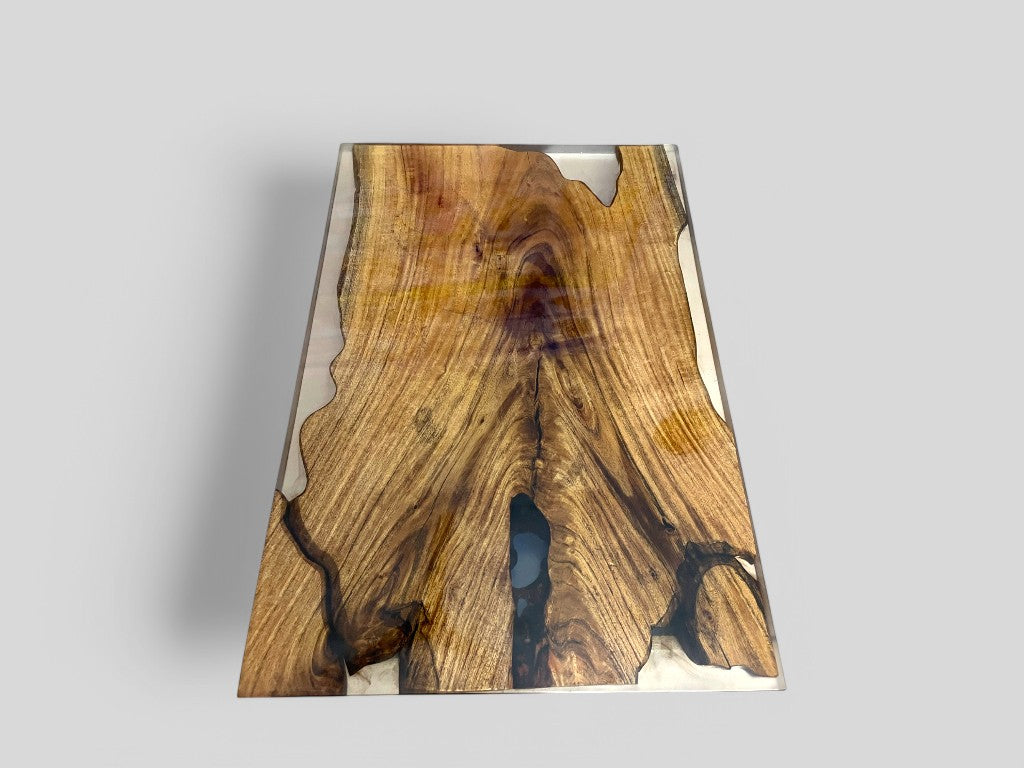 Clear Epoxy Wooden Dining Coffee Table Perfect for Home and Office Decor