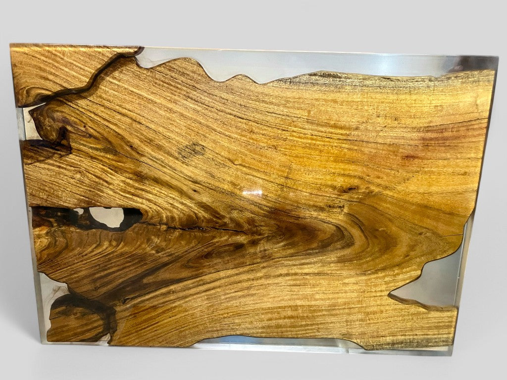 Clear Epoxy Wooden Dining Coffee Table Perfect for Home and Office Decor