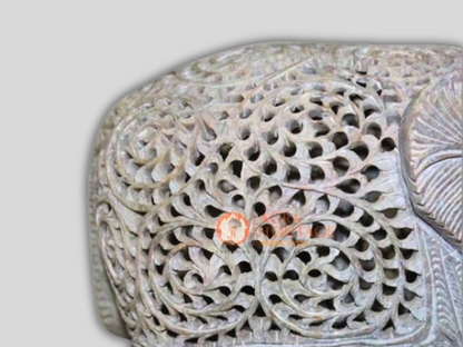 Soap Stone Carving Undercut Elephant Filigree Work